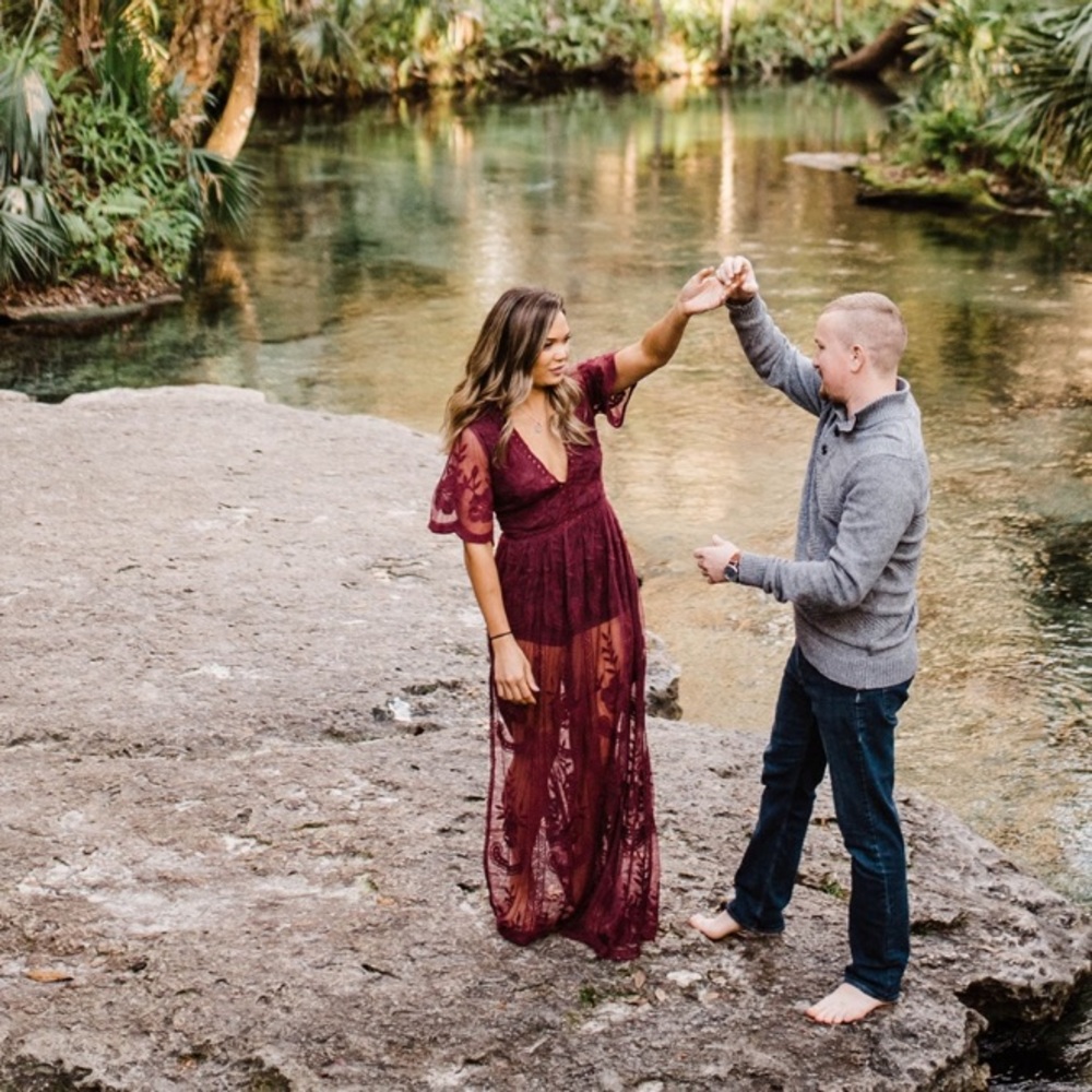 Honey Punch Lace Overlay Romper